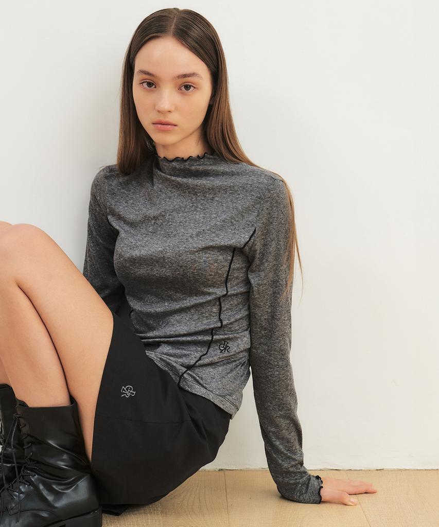 City Breeze Wrap Mini Skirt_Black