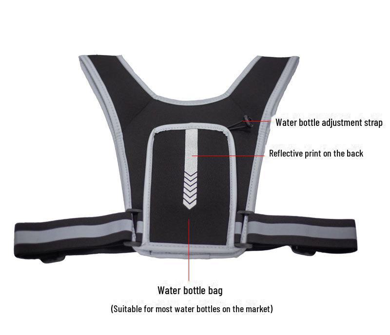 Unisex Outdoor Running and Mountaineering Chest Backpack with Water Bottle Holder and Phone Pocket