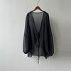 Sommer-Sonnenschutzkleidung Koreanische Damen Chiffon-Strickjacke Bluse Einfarbig Damen-Schal Damen Übergröße Lässige Lockere Mäntel