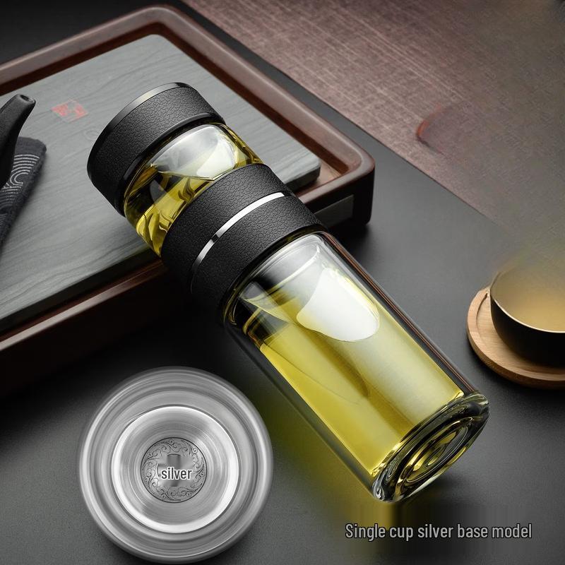 CAOX Double-Walled High Borosilicate Glass Insulated Travel Cup