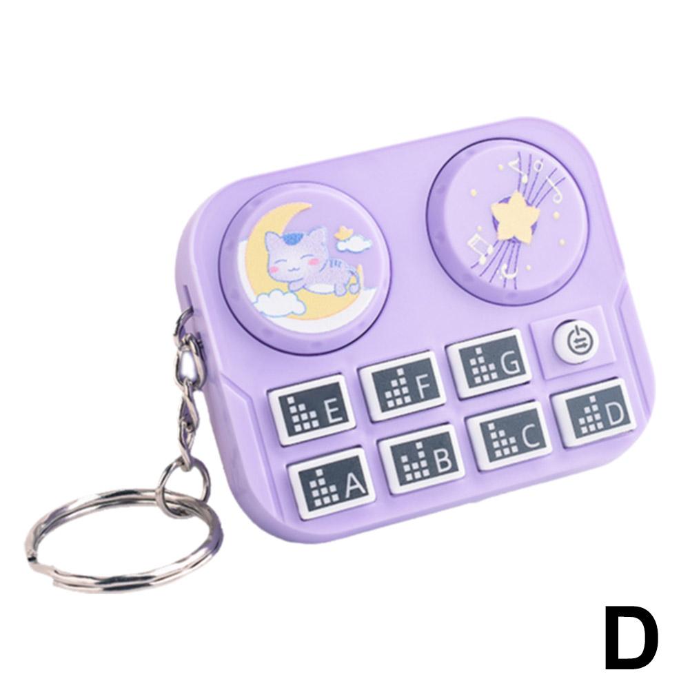 Mini DJ Machine Music Toys Keychain Musical Instrument Sound Button Toy Games Children Educational Toy Bag Pendant Keychain