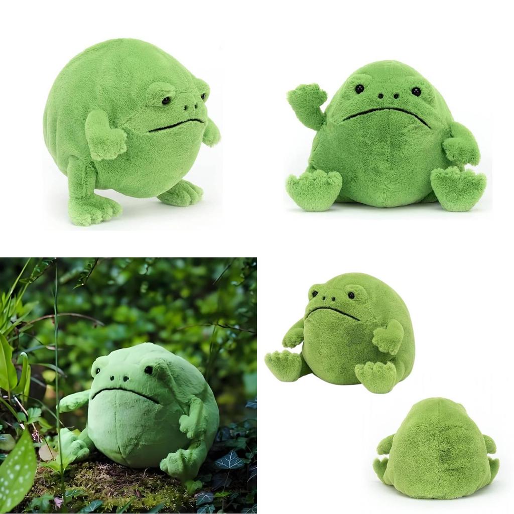 Adorable Ricky Rain Frog Plush Toy Soft Cartoon Frog Doll For Kids 30x25x20cm