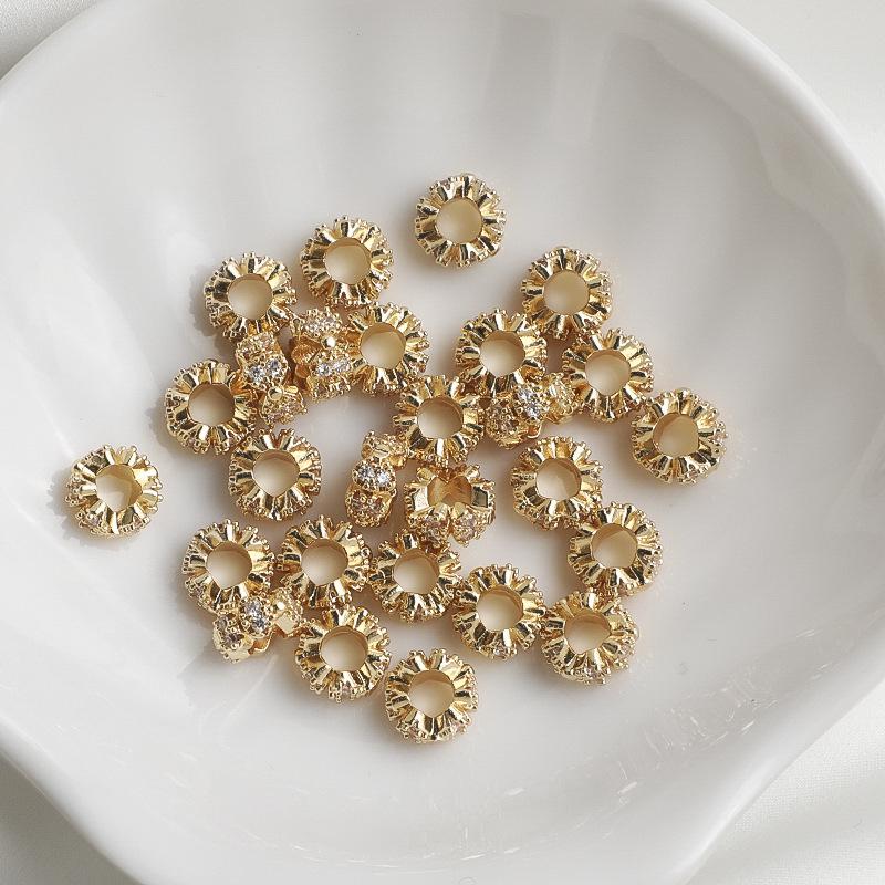 14K Gold-Filled Zirconia Butterfly Spacer Bead for DIY Jewelry