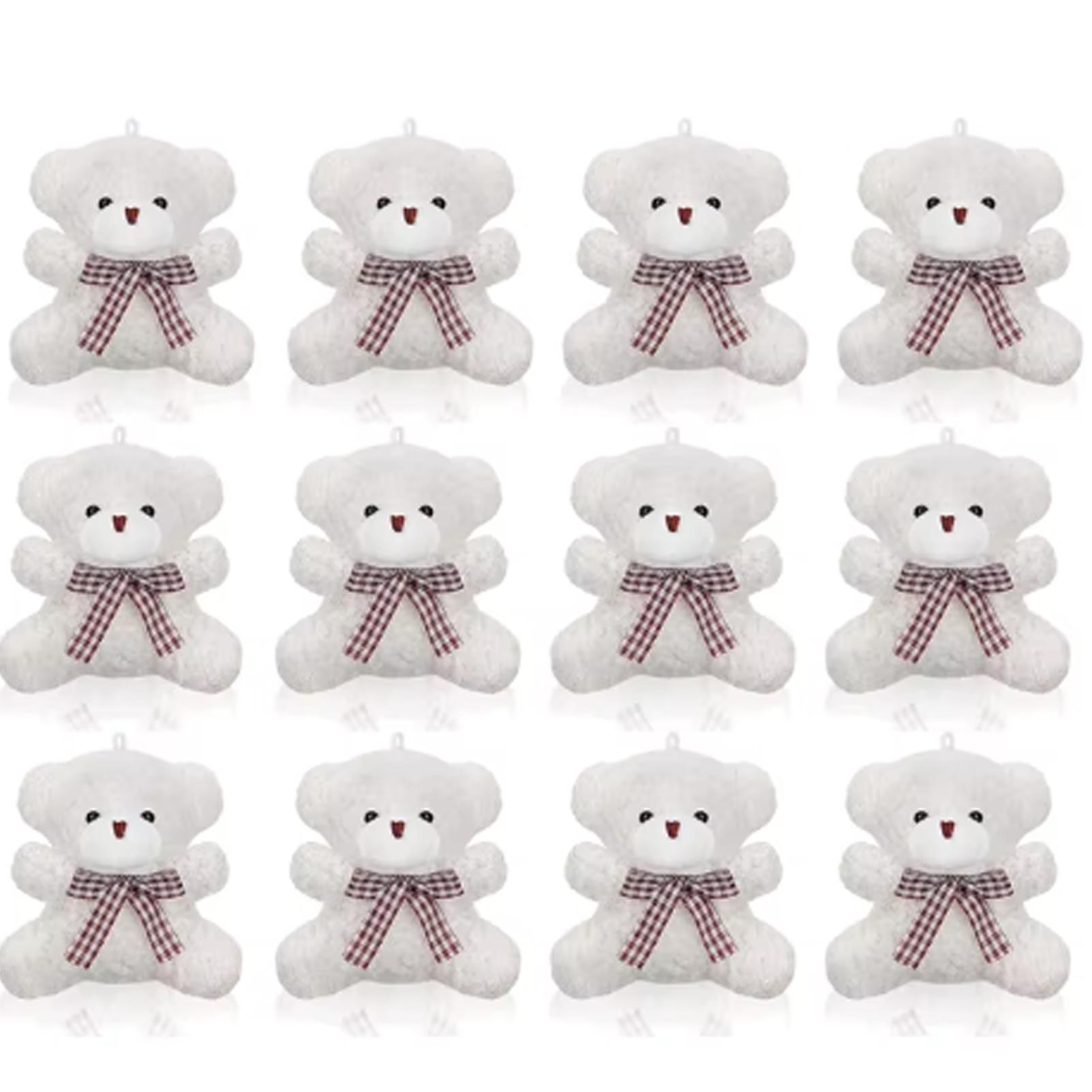 12 Stuks Beer Babyborrel Bedankjes Voor Gasten Mini Speelgoed Beer Sleutelhangers Bedankkaartjes Organza Zakje Babyborrel Cadeautjes Verjaardagsfeestjes