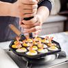 Żeliwna patelnia do takoyaki z drewnianą rączką