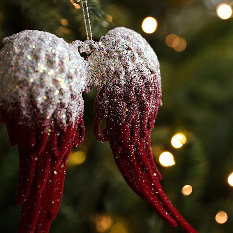 1PC luxurious velvet Christmas decoration easy to hang Christmas decoration exquisite and cute snowflake deer pendant