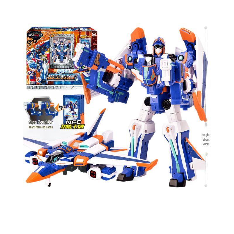 Zhan Gao X Card Fighter: Blue Lightning Shadow Knight Transforming Robot Car Toy