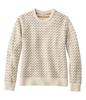 LL Bean Bean Classic Rag Wool Crew Neck US 1000187012 Women's Sweater, Birdseye, Fit, Petite, Medium, Cream, Birdseye, Multicolor,