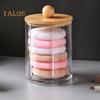 Scatola Portaoggetti Organizer per Cotton Fioc con Coperchio Design Trasparente Contenitore Multiuso per Dischetti di Cotone, Filo Interdentale