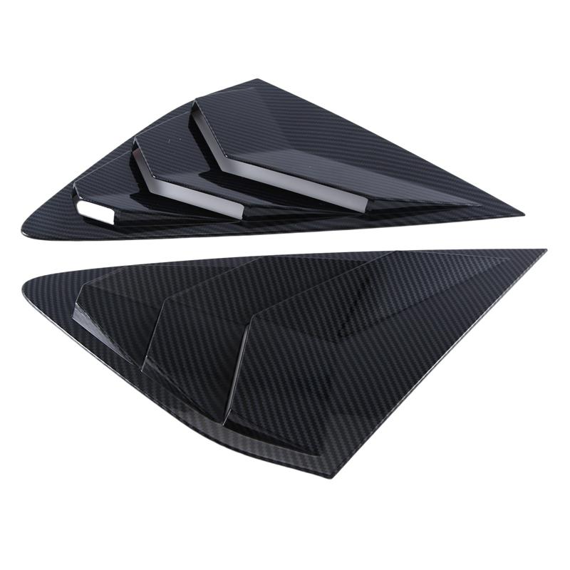 1Pair Car Rear Side Vent Quarter Window Louver Shutter Cover Parts Accessories For Honda Accord 2025 Carbon Fiber Look