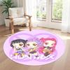 Huntrax Girls Round Area Rug Design for Bedrooms Game Room Dining Room Decorate Room Antislip Round Carpet Decorate Offices