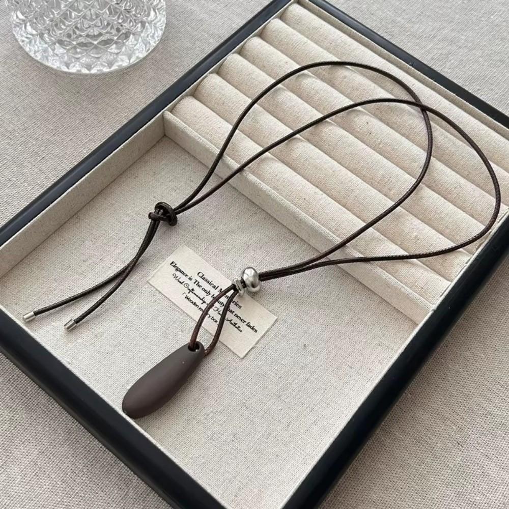 Adjustable Sweater Chain Metal Long Rope Chain Simple Pendant Necklace  Clothing Accessory