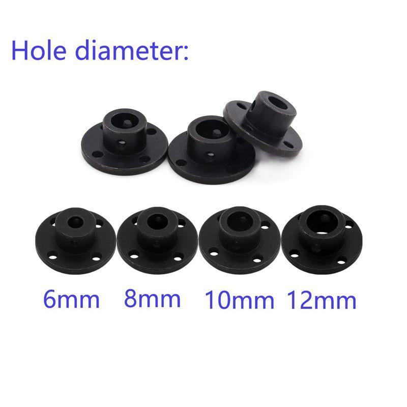 1Pcs Black Flange Shaft Coupling 6mm 8mm 10mm 12mm for DIY Model Accessory Rigid Flange Guide Shaft Coupler Motor Connector