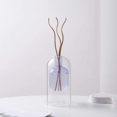 Glass Aromatherapy Bottle Double Layered Creative Fragrance Diffuser Bottle Exquisite Essential Oil Evaporation Bottle Home