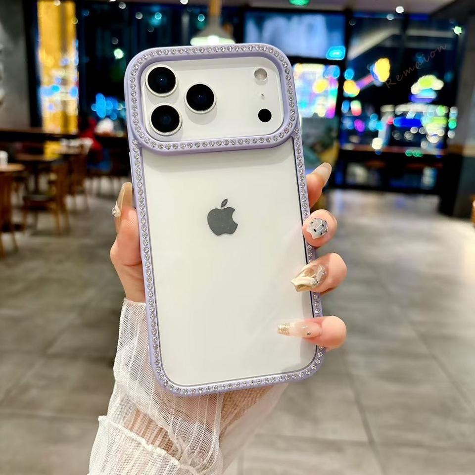 New Diamond Phone Case for iPhone 13 12 11 14 15 16 17 Pro Max Air 16 15 14 Plus Clear Bling Glitter Protector Shockproof Cover