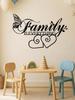 Elegant Black Metal Wall Art: "Family Is Everything" Inspirational Home Decor