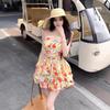 Sexy Spice Girl Wind Suspender Dress Women's Summer New Casual Vacation Wind Backless Beautiful Floral Bud Dress
