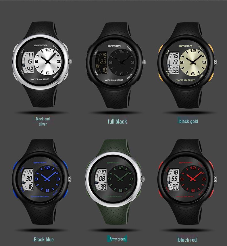 Sanda Men's Waterproof Multifunctional Luminous Sports Watch