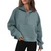 Womens Hooded Zipper Sweatshirt Thick Warm Pullover Top Long Sleeve Casual Winter Outwear