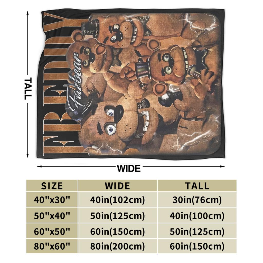 Freddyed Bonnie Game Fazbear Blanket Fleece Winter Breathable Soft Throw Blankets for Home Office Plush Thin Quilt