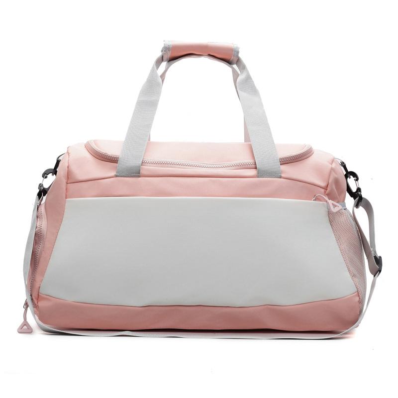 

Fitness bag women s anti-splashing independent shoe warehouse casual shoulder swimming training bag fashion messenger short-distance travel bag men розовый