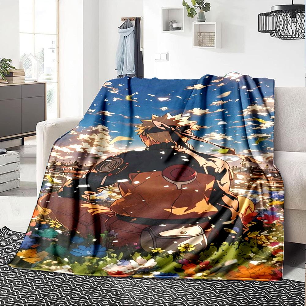 Naruto Blanket Soft Warm Cozy Suitable for Office Chair Picnics Seaside Four Seasons Multipurpose Digital Print Birthday Christmas Gift Blanket