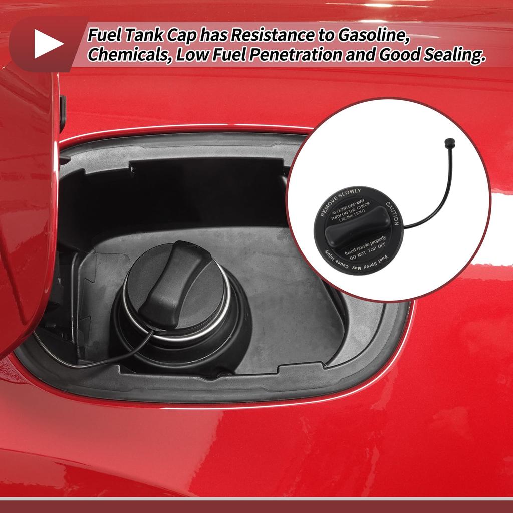 HEROFFIX Gas Fuel Cap for Mercedes Benz CL-A45 AMG 2014-2018, Part Number A2224700005, Black, White, and Blue