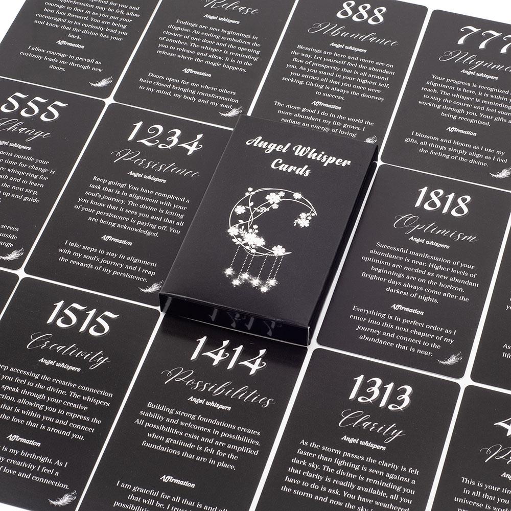 26Pcs Angel Whisper Cards English Version Fortune Telling Divination Tarot Board Game  Family Party Number Affirmation Card