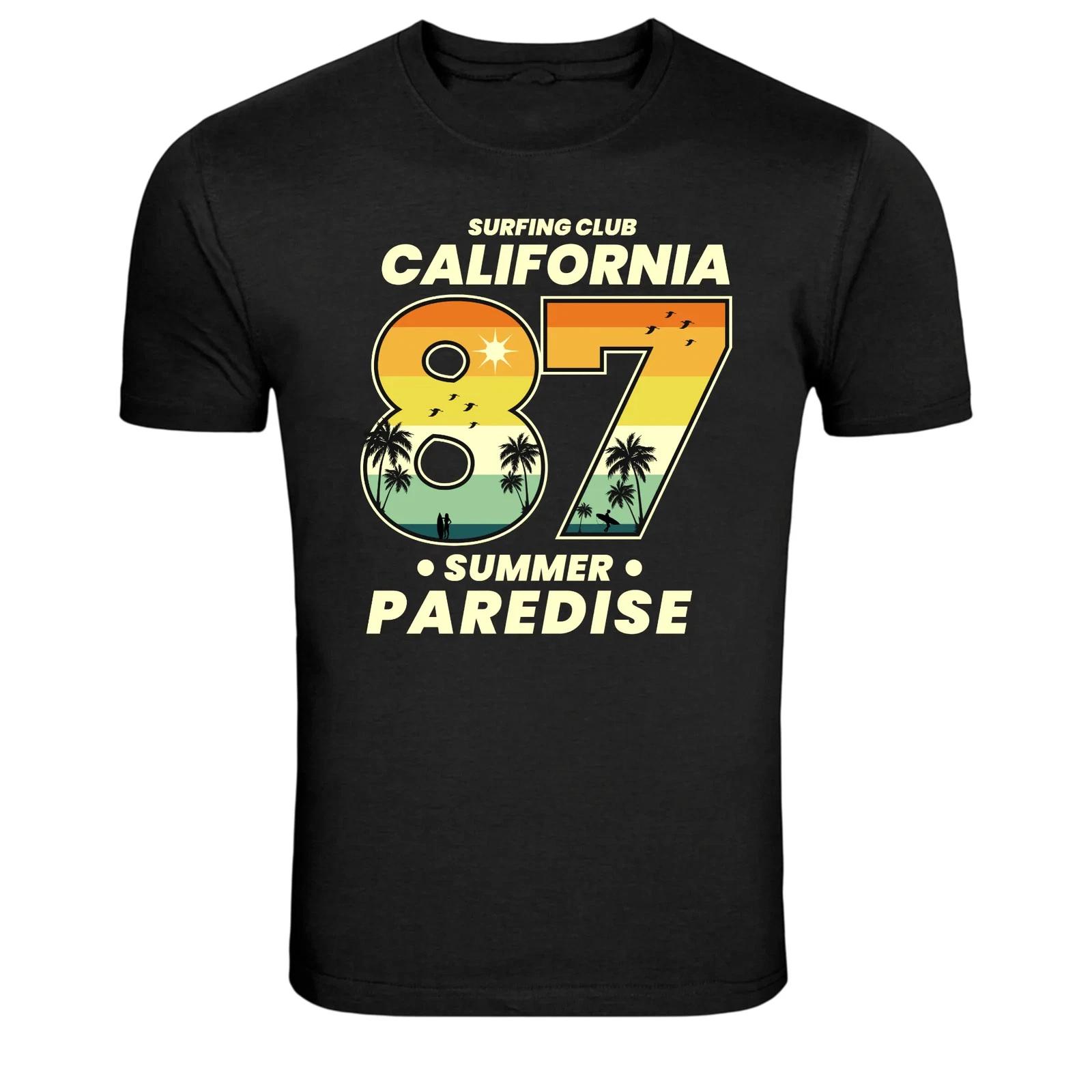 California 87 Summer Paradise Surf Graphic T Shirt XXXXL