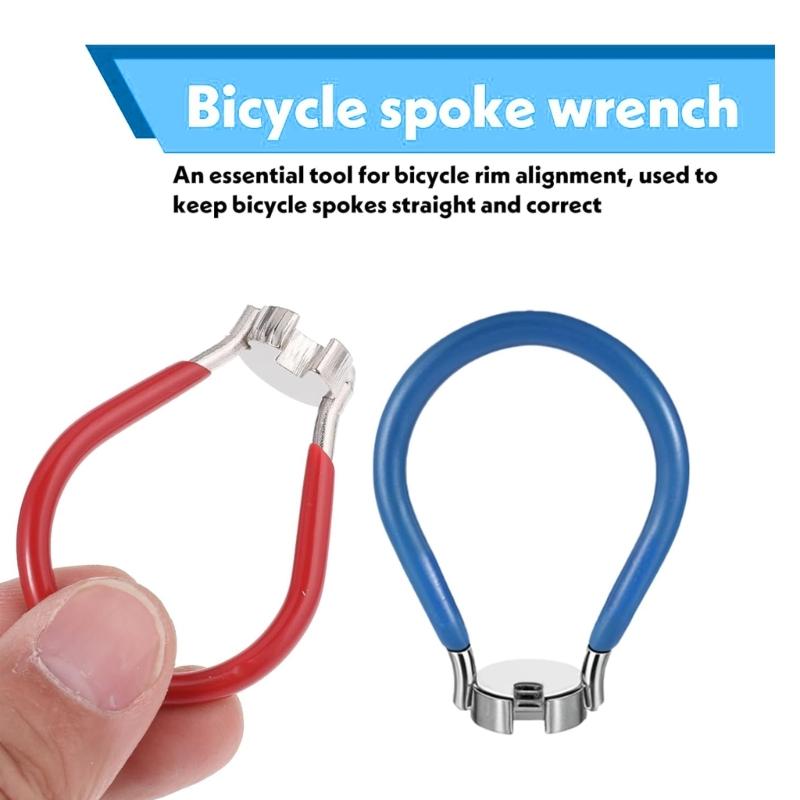 Bicycles Spoke Wrench Portable Bike Spoke Adjustment Tool Tire Lever Cycling Pocket Tool Bicycles Rims Truing Tool