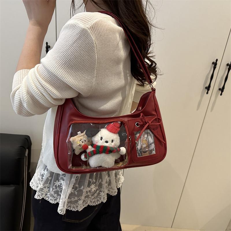 Niche design high-quality small card shoulder women's  summer new two-dimensional transparent messenger bag