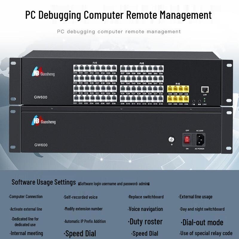 Guowei GW600-2 Rack-mount PBX System (CN version)