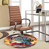 1pc Christmas Santa Cap Bulbasaur Anime Design Round Carpet - Office Chair Mat, Non-Slip Rug for Home Decor, Living Room