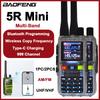 1/2 Peças Novo BAOFENG UV 5R Mini Walkie Talkie 5W Bluetooth Multi Banda Cópia de Frequência Sem Fio Tipo-C Ham Rádio de Duas Vias Camping