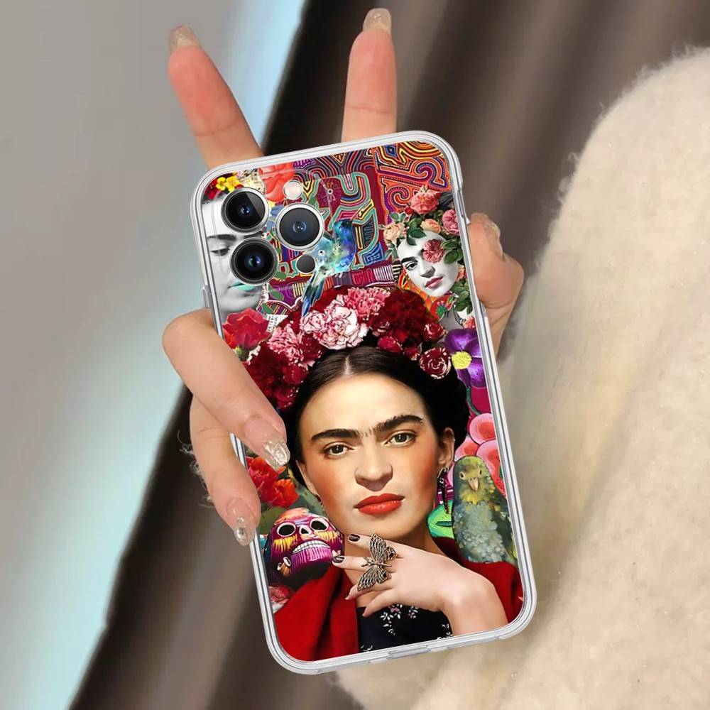 

Fashion F-Frida K-KahlosS Phone Case For IPhone 17 16 15 14 13 11 12 Pro Max 16 Plus Transparent iPhone 16 pro