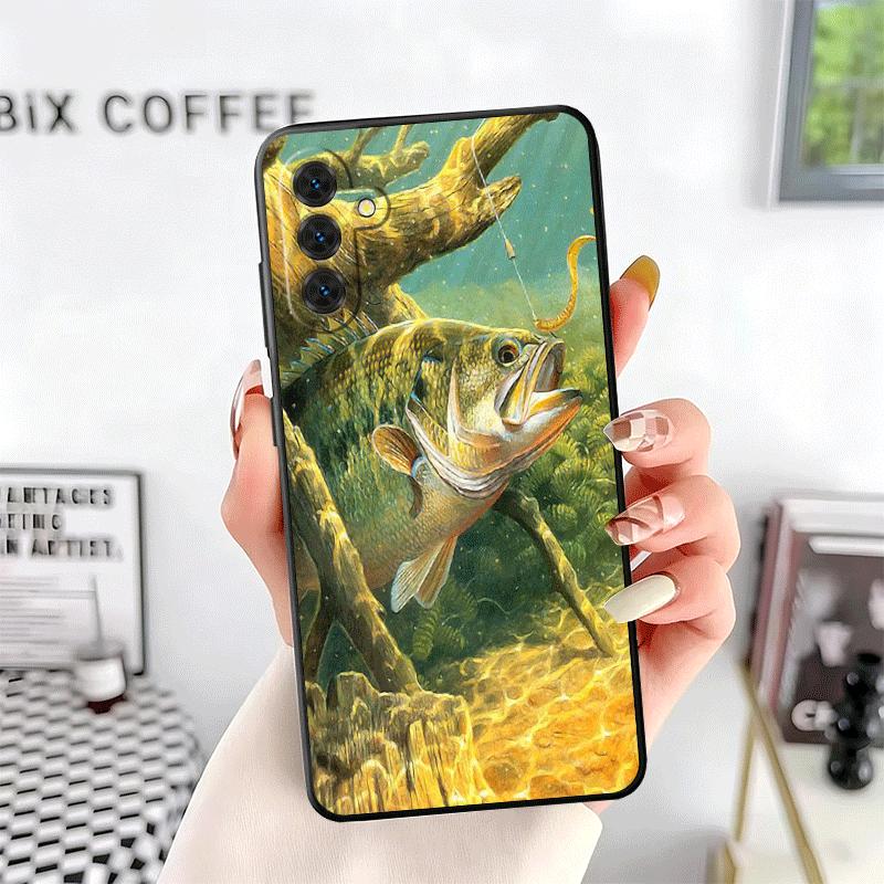 Carp Fish Fishing Rod Soft Phone Case for Samsung A17 A37 A57 A16 A26 A36 A56 A15 A25 A35 A55 A14 A24 A34 A54 A13 A23 A33 A53 A5