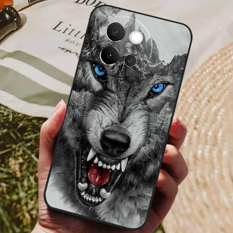 For VIVO V40 Lite 5G Case Soft Silicone Cover Black Bumper TPU For Vivo V40 Lite 5G Phone Cases V40Lite Shockproof Back Covers