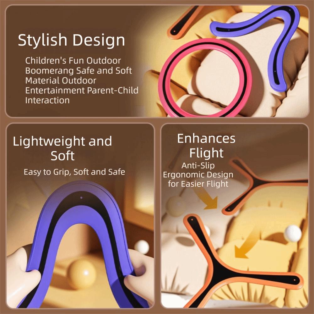 Soft Cross Boomerang Toy Interactive Design Puzzle Decompression Interactive Toy Sports Function Outdoor Toys Early Education 6