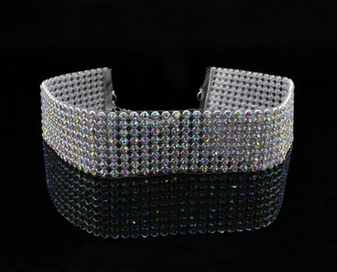 Elegant Women's European American Rhinestone Wedding Choker Necklace
