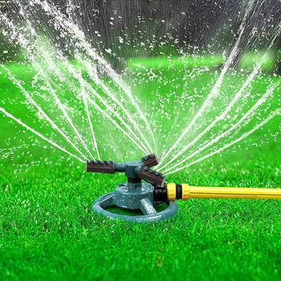 3-Arm-Bewässerungssprenger für große Flächenabdeckung 360-Grad-rotierender Rasensprenger für Garten, Hofbewässerung und Outdoor-Spiel für Kinder und Haustiere
