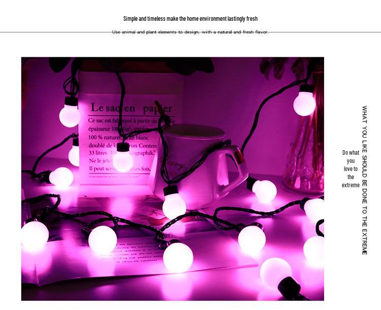 LED Kugel Lichterkette für Hochzeiten & Festivals - Vielseitige Innen-/Außendekoration für Schlafzimmer & Balkon