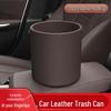 Leather Multifunctional Car Trash Can & Storage Bucket