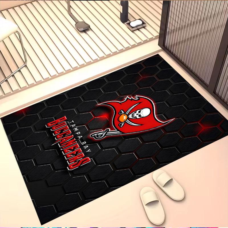Tampa Bay Buccaneers Print Rug, Washable Floor Carpet, For Entryway Dorm Laundry Room Office Study, Home Decor Birthday Christmas Gift