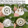 10PCS 10Pins Ceramic Tube Socket GZC10-C Electron Tube Socket 6X9 6U9 6AF9 6AB9 Vacuum Tube DIY HIFI Audio AmplifierGood Product