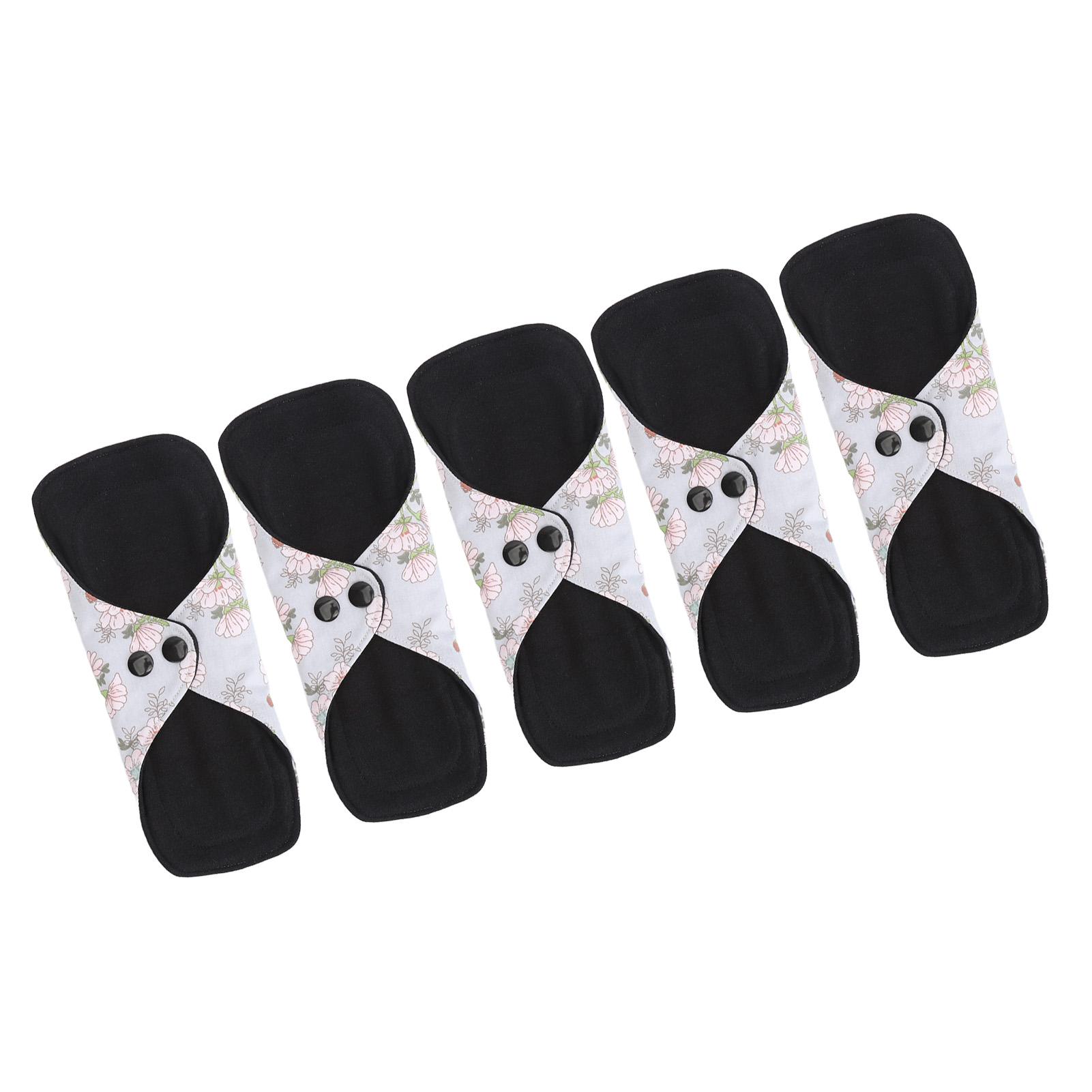 

5 шт. многоразовые менструальные прокладки с сильным впитыванием воды мягкие хлопковые моющиеся женские гигиенические прокладки M S