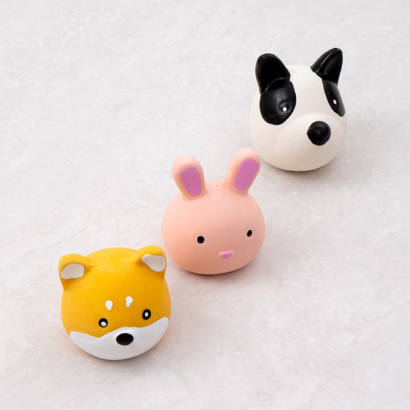 [Pet] Animal Face Latex Toy
