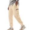 Mens Cargo Sweatpants Elastic Waist Pants With Pockets Baggy Drawstring Jogger Pants