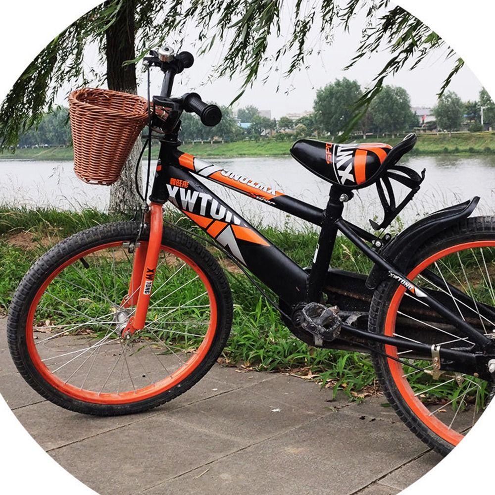 Woven Handmade Toddler Tiny Tricycle Baskets Waterproof Storage Front Handlebar Basket  Girls