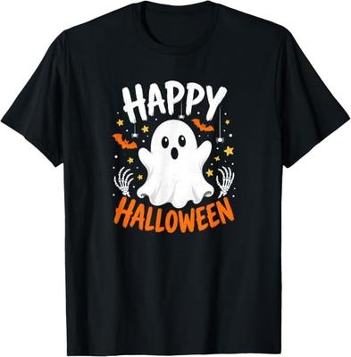 Wesołe Halloween Uroczy Duch Straszny Sezon Koszulka