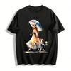 Warm Parent-child Rainy Walk Print Casual Top Pure Cotton T-shirt